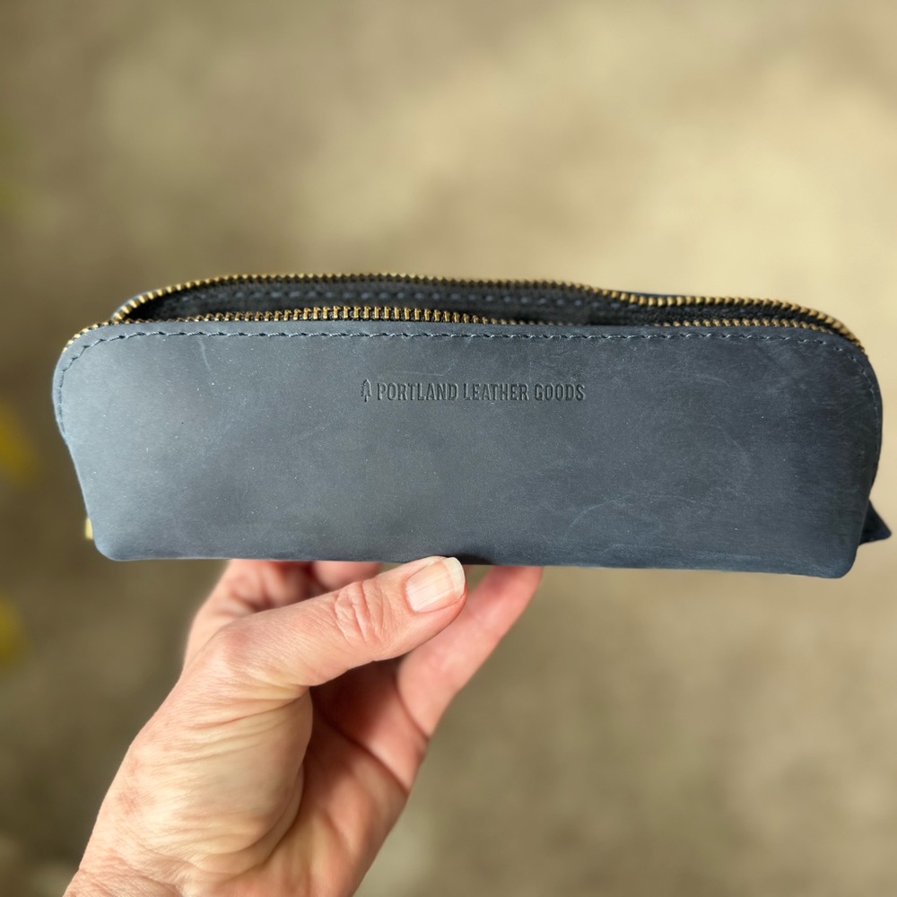 Portland Leather Sidekick Pouch Travel Leather Bag Makeup Jewelry Minimalist - Picture 6 of 8